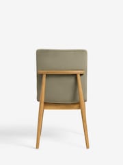 Set of 2 Soft Velvet Sage Green Atlas Dark Wood Leg Dining Chairs - Image 7 of 9