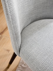 Set of 2 Fleck Chenille Light Natural Valencia Upholstered Dining Chairs - Image 2 of 9