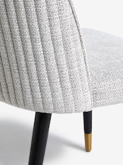 Set of 2 Fleck Chenille Light Natural Valencia Upholstered Dining Chairs - Image 8 of 9