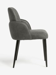 Grey Clara Black Leg Dining Chairs - Image 4 of 9