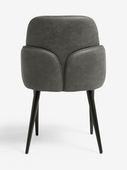 Grey Clara Black Leg Dining Chairs - Image 5 of 9