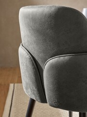 Grey Clara Black Leg Dining Chairs - Image 7 of 9