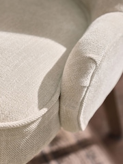 Set of 2 Cotswold Chenille Light Natural Hensley Oak Effect Leg Dining Chairs - Image 2 of 9