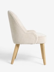 Set of 2 Cotswold Chenille Light Natural Hensley Oak Effect Leg Dining Chairs - Image 6 of 9