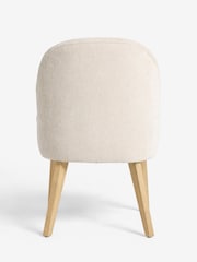 Set of 2 Cotswold Chenille Light Natural Hensley Oak Effect Leg Dining Chairs - Image 7 of 9