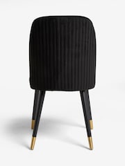 Set of 2 Soft Velvet Black Valencia Upholstered Dining Chairs - Image 9 of 12