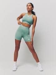 adidas Green Techfit 7/8 Shorts - Image 1 of 6