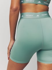 adidas Green Techfit 7/8 Shorts - Image 5 of 6