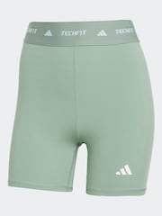 adidas Green Techfit 7/8 Shorts - Image 6 of 6