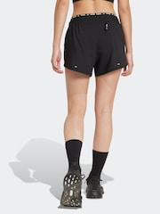 adidas Black Own The Run 3 Stripe Shorts - Image 2 of 6