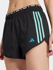 adidas Black Own The Run 3 Stripe Shorts - Image 4 of 6