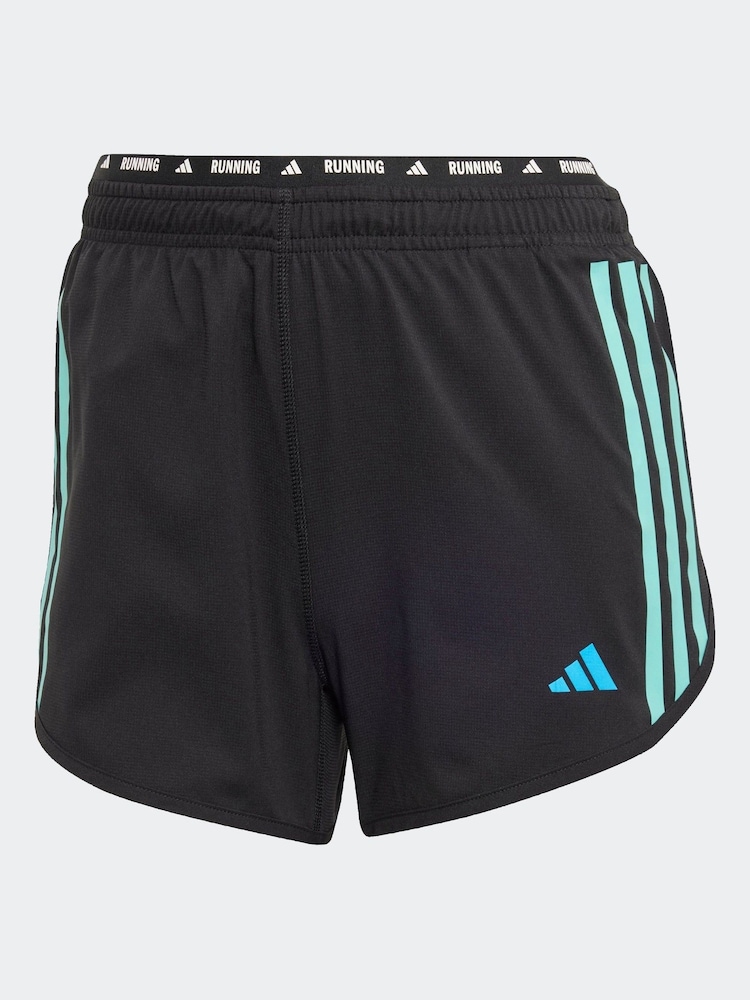 adidas Black Own The Run 3 Stripe Shorts - Image 6 of 6 adidas Black Own The Run 3 Stripe Shorts - Image 6 of 6