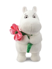 Aurora World Moomin Standing with Pink Flower 6.5 Inch Plush Soft Toy - Image 1 of 4