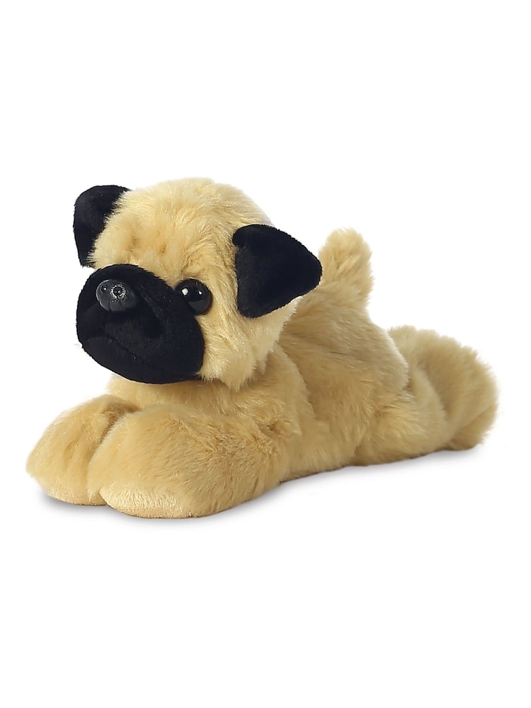 Aurora World Mini Flopsies Mr Pugster Pug 8 Inch Plush Soft Toy - Image 1 of 2