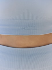 self. Pale Blue Seamfree Sports Crop Top - Image 5 of 8
