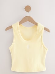Lamâie - self. Scoop Neck Cropped Rib Vest - Image 1 of 3