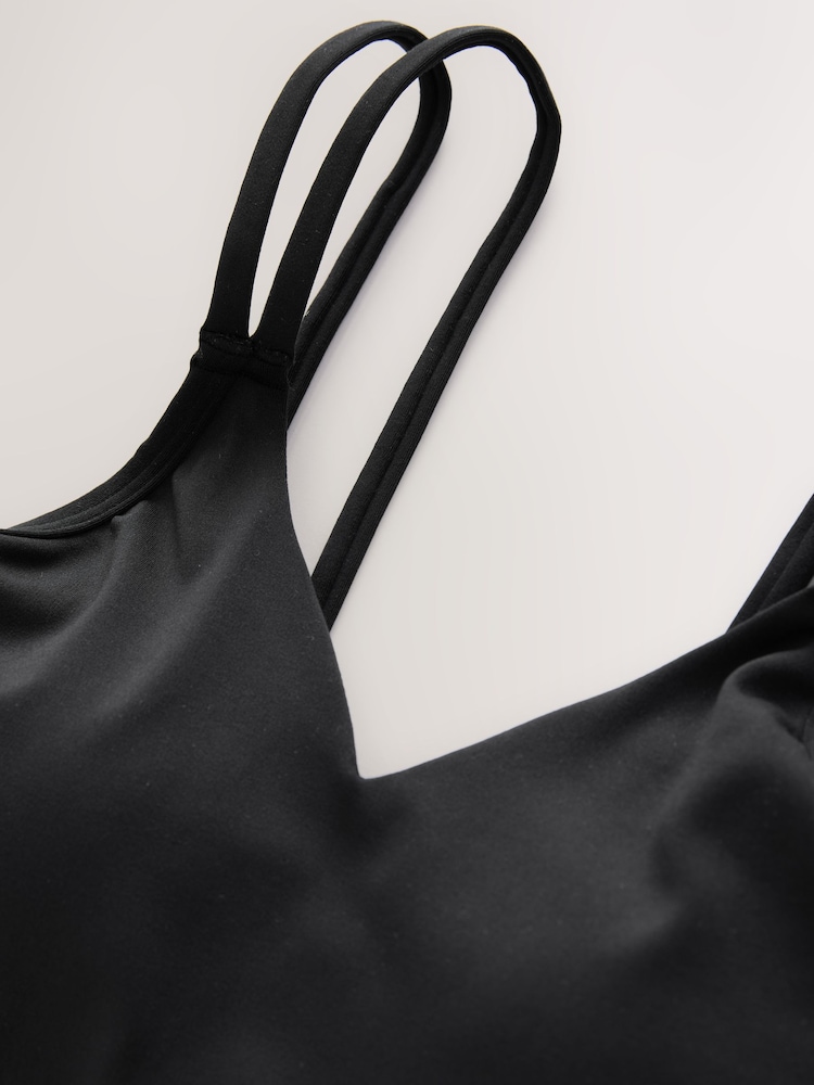 self. Black Hidden Support Sports Tank - Image 8 of 9
