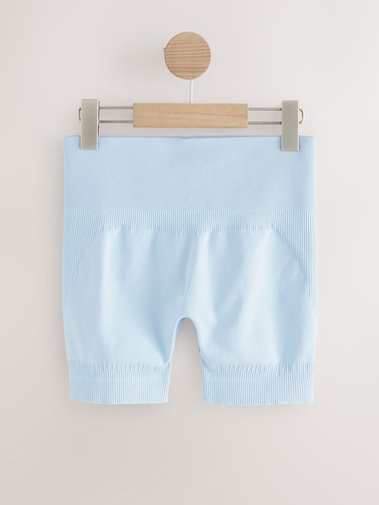 self. Pale Blue Seamless Bum Scrunch Shorts - Image 1 of 3