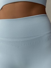 self. Pale Blue Seamless Bum Scrunch Shorts - Image 5 of 9