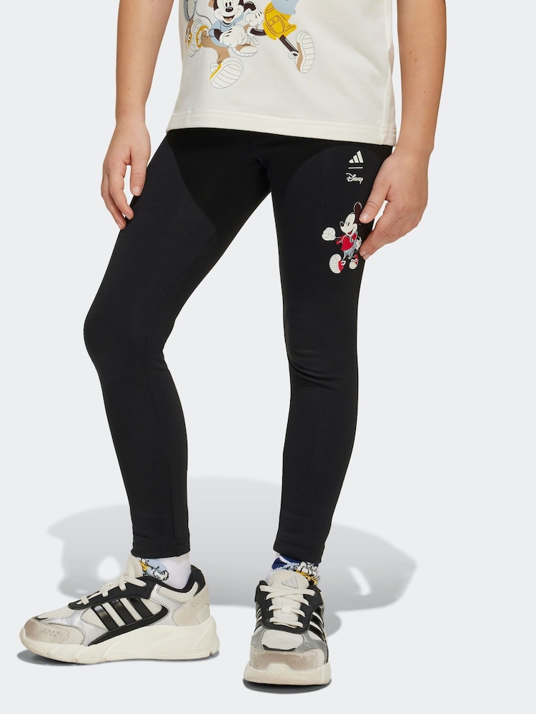 adidas Black Disney Mickey Mouse Leggings - Image 1 of 6