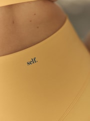 self. Yellow Short High Waist Leggings - Image 5 of 8