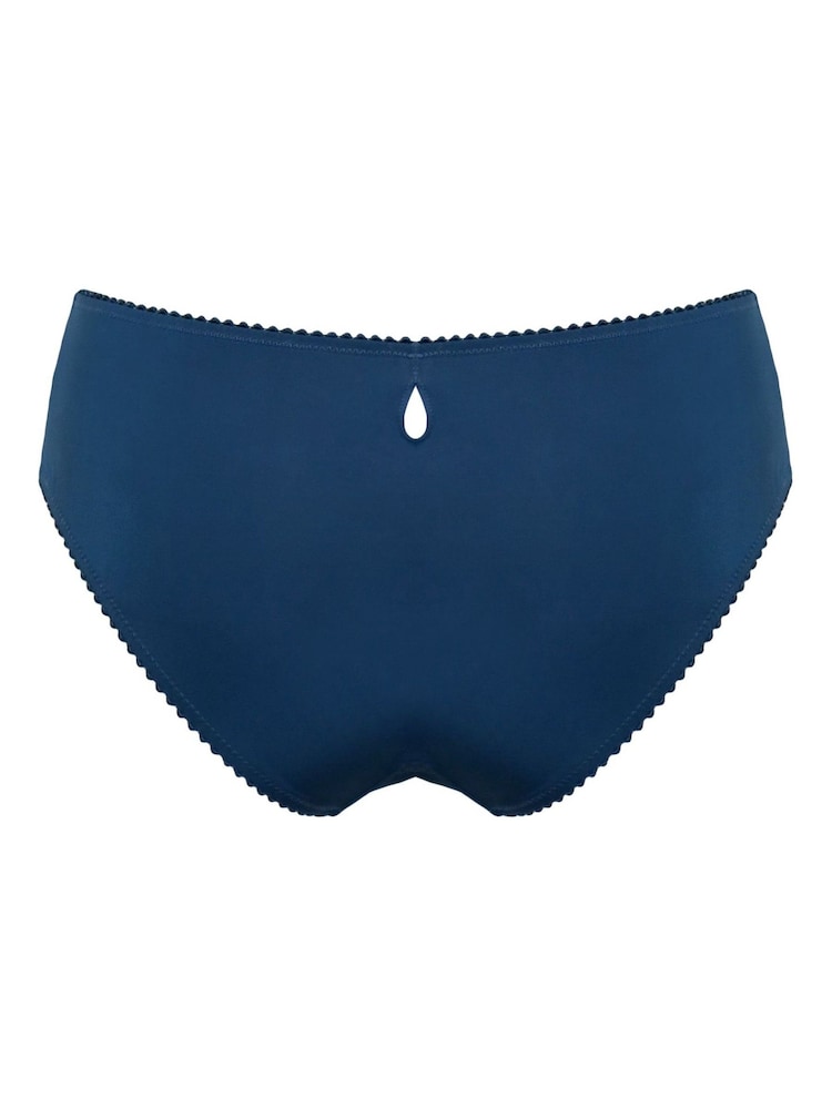 Pour Moi Blue Brief Sofia Embroidered Lace Bikini Briefs - Image 4 of 4