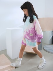 Multi Tie Dye 100% Cotton Jersey Shorts (3-16yrs) - Image 2 of 3