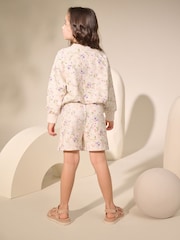 White Floral Print Jersey Shorts (3-16yrs) - Image 3 of 8