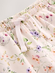 White Floral Print Jersey Shorts (3-16yrs) - Image 8 of 8