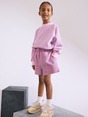 Pink Stripe Jersey Shorts (3-16yrs) - Image 2 of 4