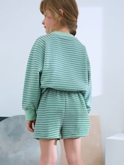 Green Stripe Jersey Shorts (3-16yrs) - Image 3 of 4