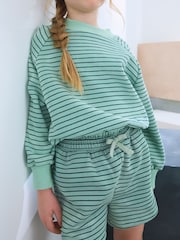 Green Stripe Jersey Shorts (3-16yrs) - Image 4 of 4