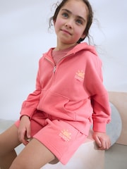 Coral Pink Jersey Shorts (3-16yrs) - Image 2 of 4