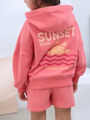 Coral Pink Jersey Shorts (3-16yrs) - Image 3 of 4