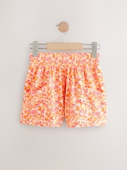 Orange Floral/Lilac/Gingham 100% Cotton Shorts 3 Pack (3-16yrs) - Image 2 of 7