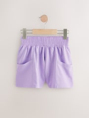 Orange Floral/Lilac/Gingham 100% Cotton Shorts 3 Pack (3-16yrs) - Image 3 of 7
