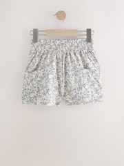 Monochrome/Ochre/Floral 100% Cotton Shorts 3 Pack (3-16yrs) - Image 3 of 7