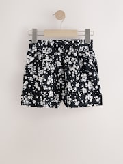Monochrome/Ochre/Floral 100% Cotton Shorts 3 Pack (3-16yrs) - Image 4 of 7