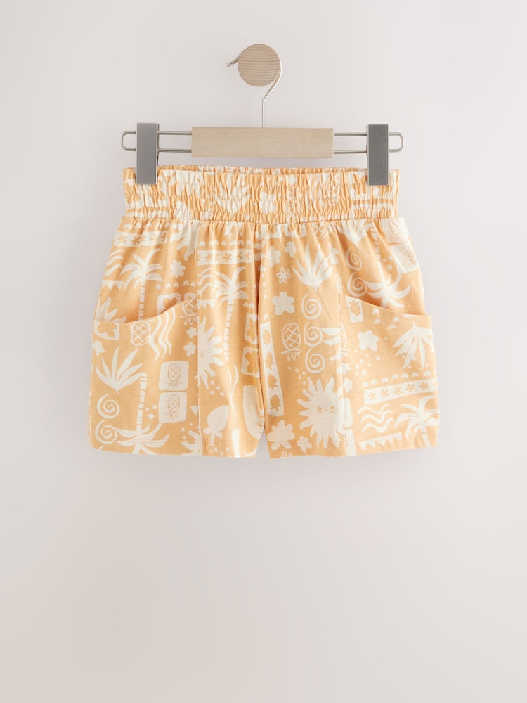 Monocrom/Ocru/Floral - 100% pantaloni scurți din bumbac 3 Set (3-16ani) - Image 5 of 7