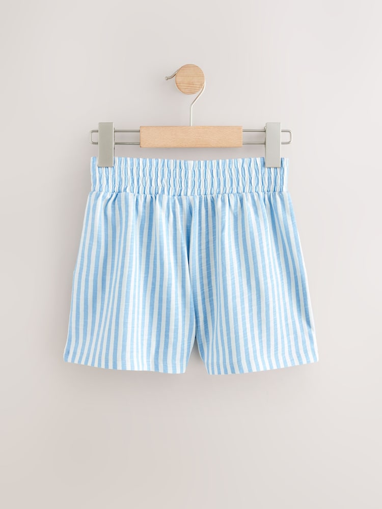 Multi Stripe Blue/Pink/Yellow 100% Cotton Shorts 3 Pack (3-16yrs) - Image 3 of 7