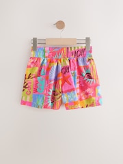 Pink/Blue/Tropical 100% Cotton Shorts 3 Pack (3-16yrs) - Image 2 of 7
