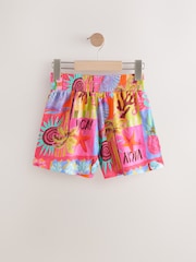 Pink/Blue/Tropical 100% Cotton Shorts 3 Pack (3-16yrs) - Image 3 of 7