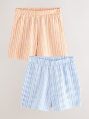 Multi Blue/Pink 100% Cotton Shorts 2 Pack (3-16yrs) - Image 1 of 6