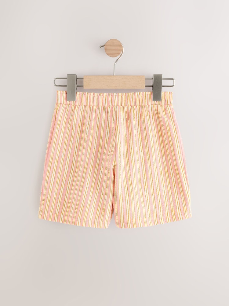 Multi Blue/Pink 100% Cotton Shorts 2 Pack (3-16yrs) - Image 3 of 6
