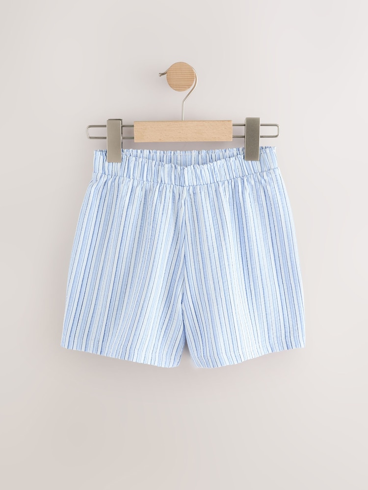 Multi Blue/Pink 100% Cotton Shorts 2 Pack (3-16yrs) - Image 4 of 6