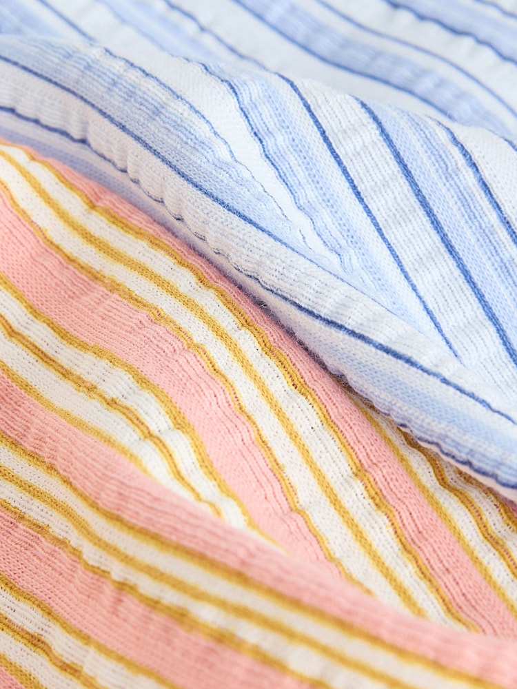 Multi Blue/Pink 100% Cotton Shorts 2 Pack (3-16yrs) - Image 5 of 6