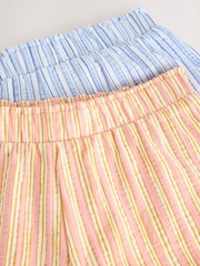 Multi Blue/Pink 100% Cotton Shorts 2 Pack (3-16yrs) - Image 6 of 6