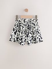 Monochrome Floral Print Pull On Jersey Shorts (3-16yrs) - Image 6 of 8