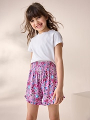 Pink Ditsy Floral Print Pull On Jersey Shorts (3-16yrs) - Image 2 of 7