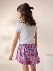 Pink Ditsy Floral Print Pull On Jersey Shorts (3-16yrs) - Image 3 of 7
